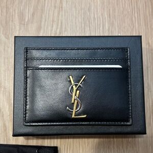 Saint Laurent Tri-color logo Card Holder